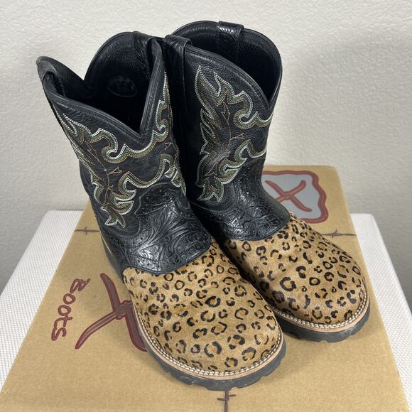Twisted X Shoes - Twisted X All Around Boots 9” Womens‎ Size 7.5 M WAB0001 Leopard Print